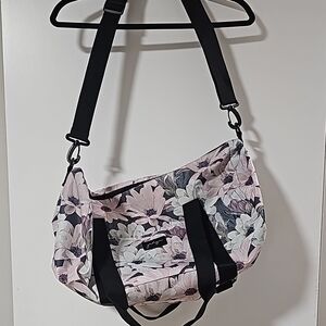 Floral Shoulder Bag with Black Straps